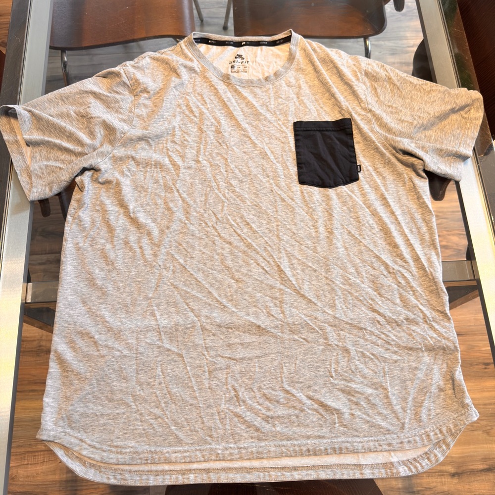 Nike SB Heather Gray  Tee with Black Pocket